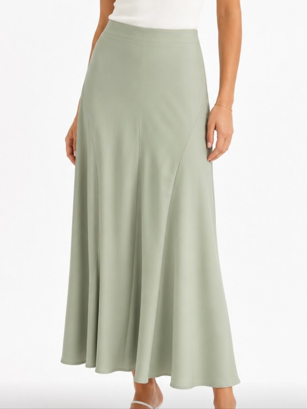 NWT OGL Laurel Green Maxi Skirt Size S